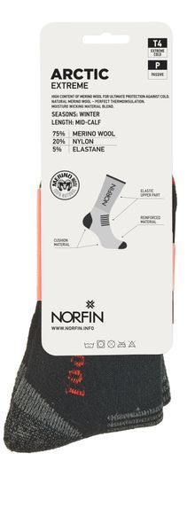 Носки Norfin T4P ARCTIC MERINO EXTREME CREW р.(39-41) M 304747-02M фото