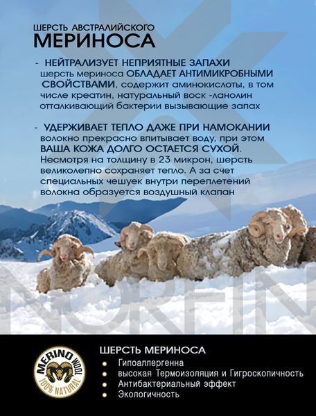 Носки Norfin T4P ARCTIC MERINO EXTREME CREW р.(39-41) M 304747-02M фото