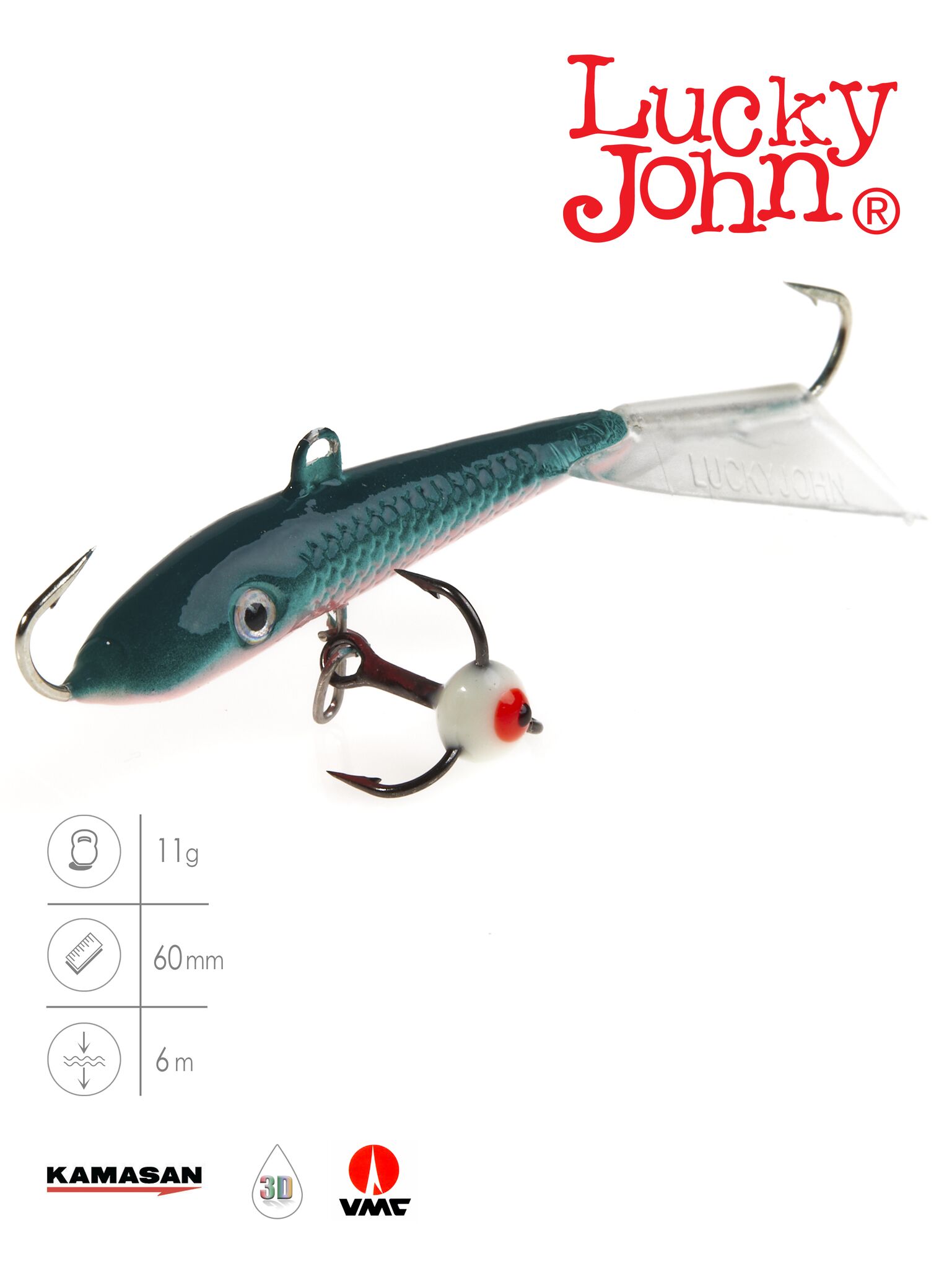 Балансир Lucky John FIN 4 з тр. 60мм/54 блістер