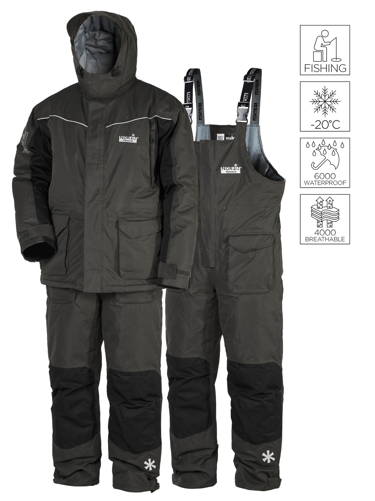 Костюм зим. Norfin ELEMENT GRAY 04 р.XL