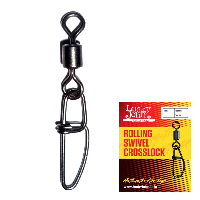 Застібка+вертлюг LJ ROLING SWIVEL CROSSLOCK