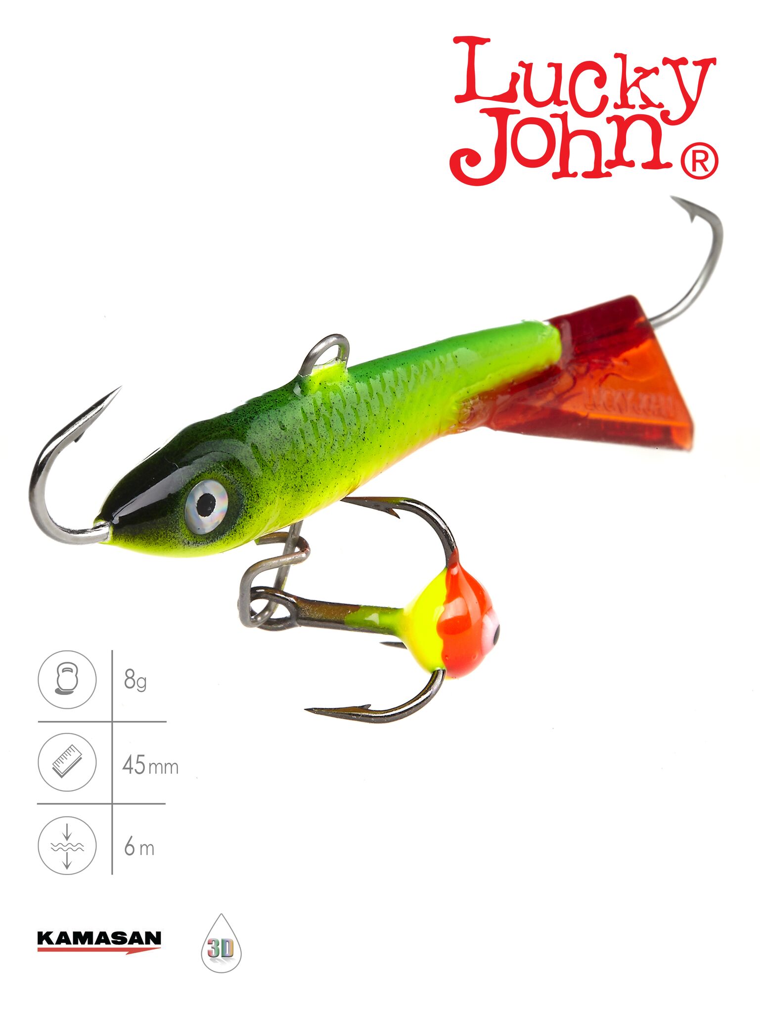 Балансир Lucky John CLASSIC 4.5 з тр. 50мм/26RT блістер