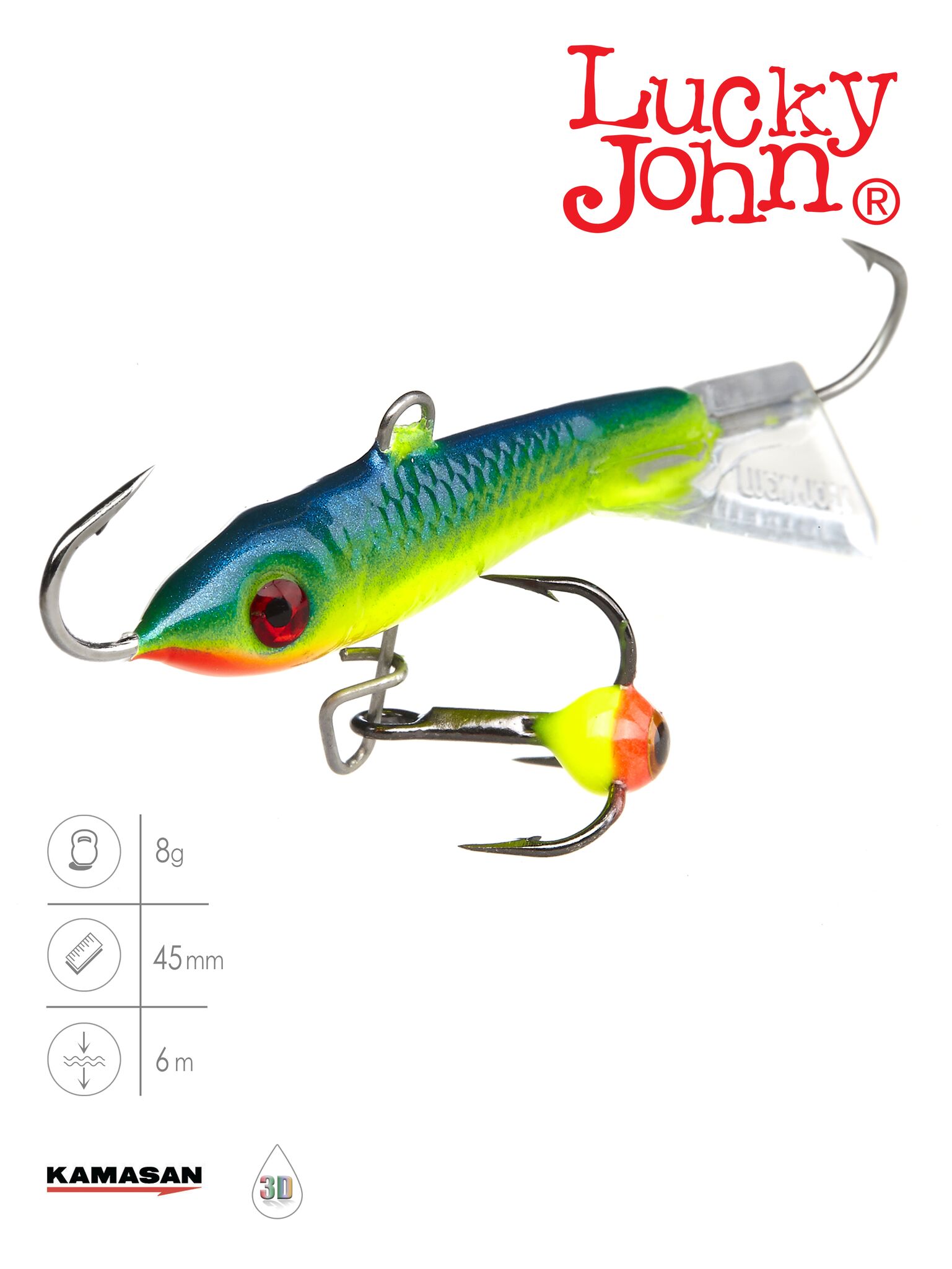 Балансир Lucky John CLASSIC 4.5 с тр. 50мм/29 блистер