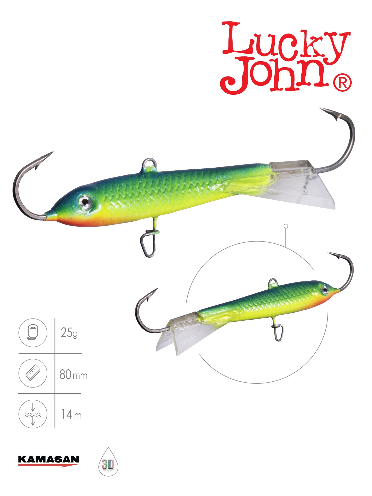 Балансир Lucky John CLASSIC 8 80мм/29