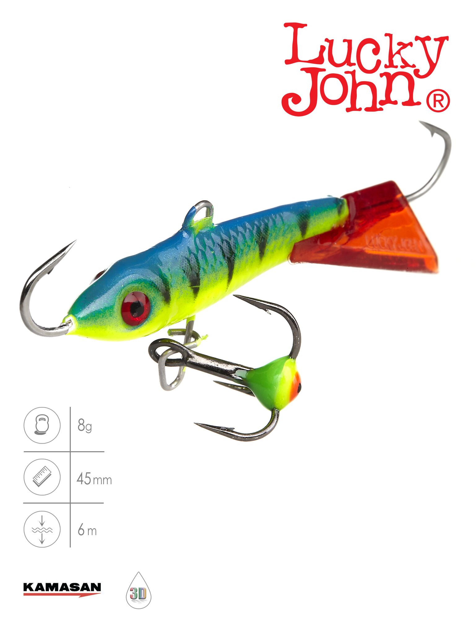 Балансир Lucky John CLASSIC 4.5 с тр. 50мм/36RT блистер