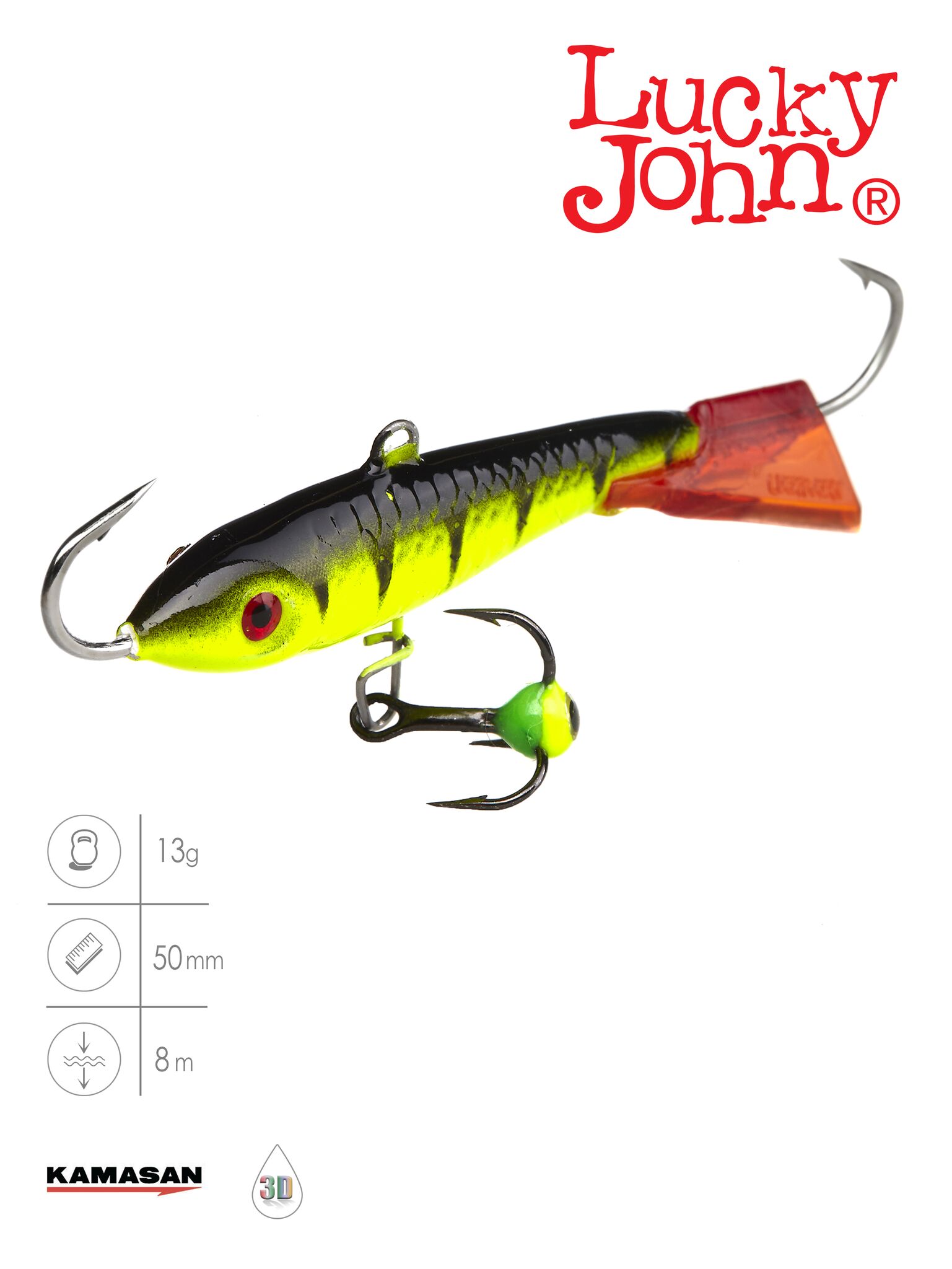 Балансир Lucky John CLASSIC 5 з тр. 50мм/31RT блістер