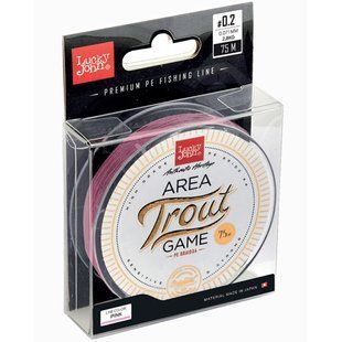 Плетений шнур LUCKY JOHN Area Trout Game Braid Pink 75 м - 0,071 мм LJ4109-007 фото