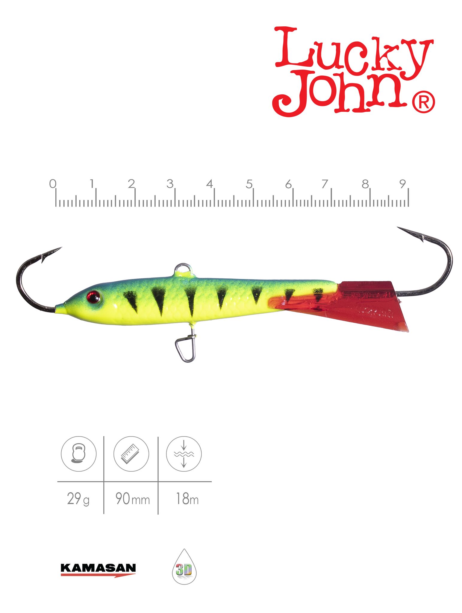 Балансир Lucky John CLASSIC 9 90мм/36RT, фото 2