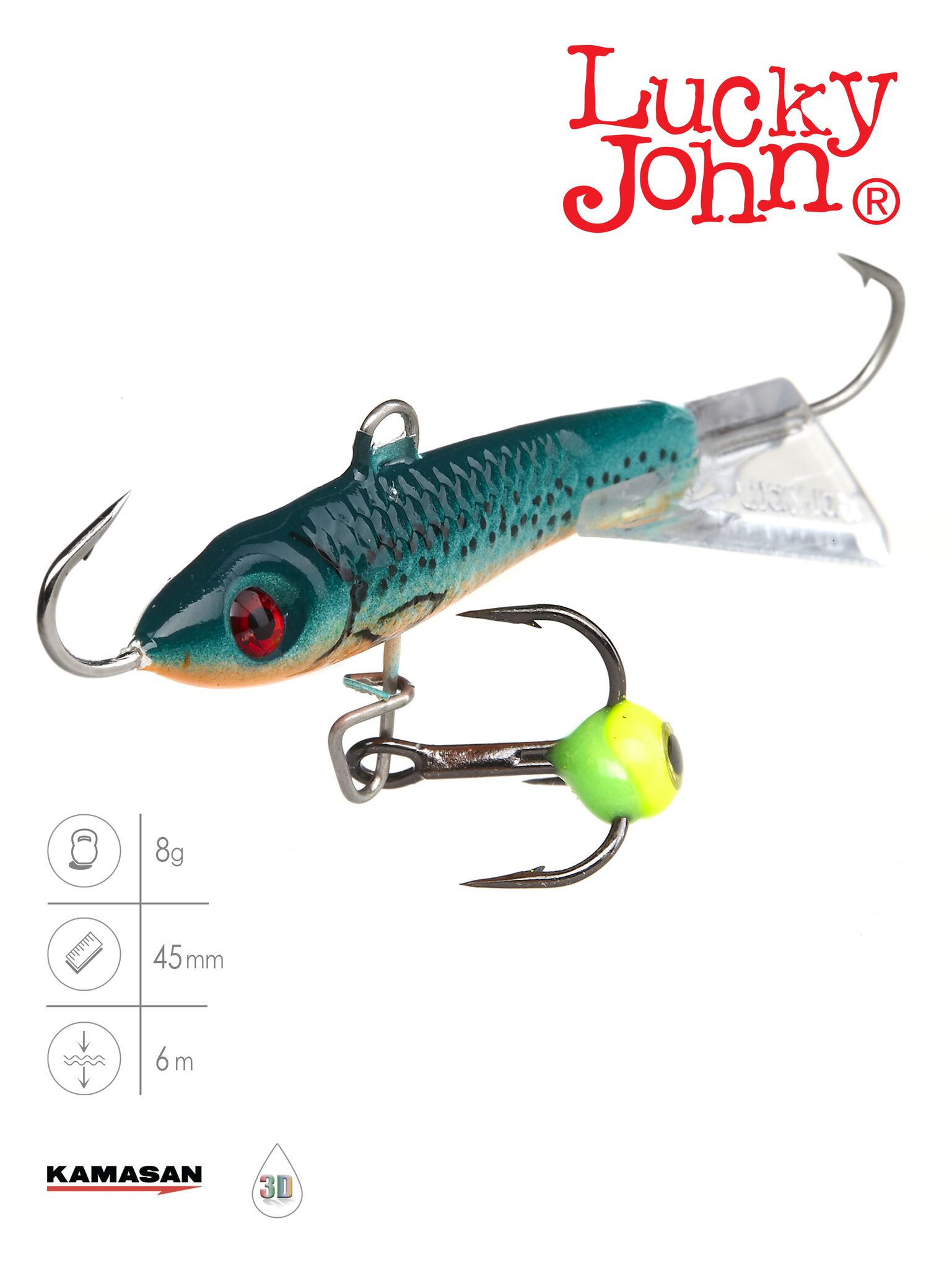 Балансир Lucky John CLASSIC 4.5 с тр. 50мм/53 блистер