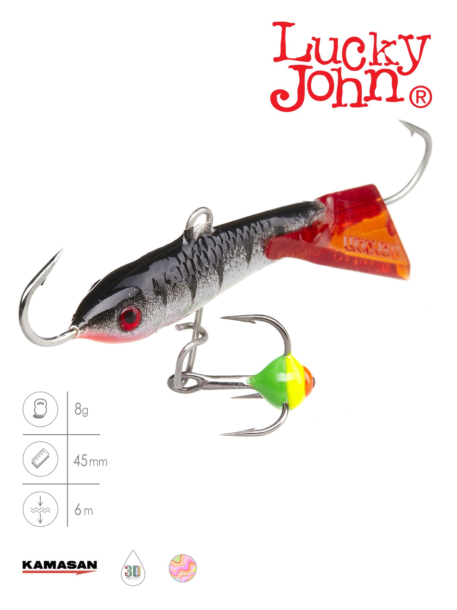 Балансир Lucky John CLASSIC 4.5 с тр. 50мм/12HRT блистер