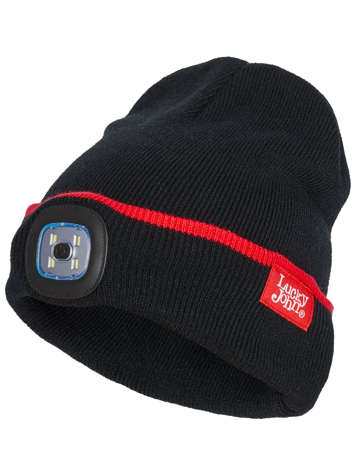 Шапка в'язана Lucky John DROP LED (100% акрил, знімний ліхтарик) р.XL