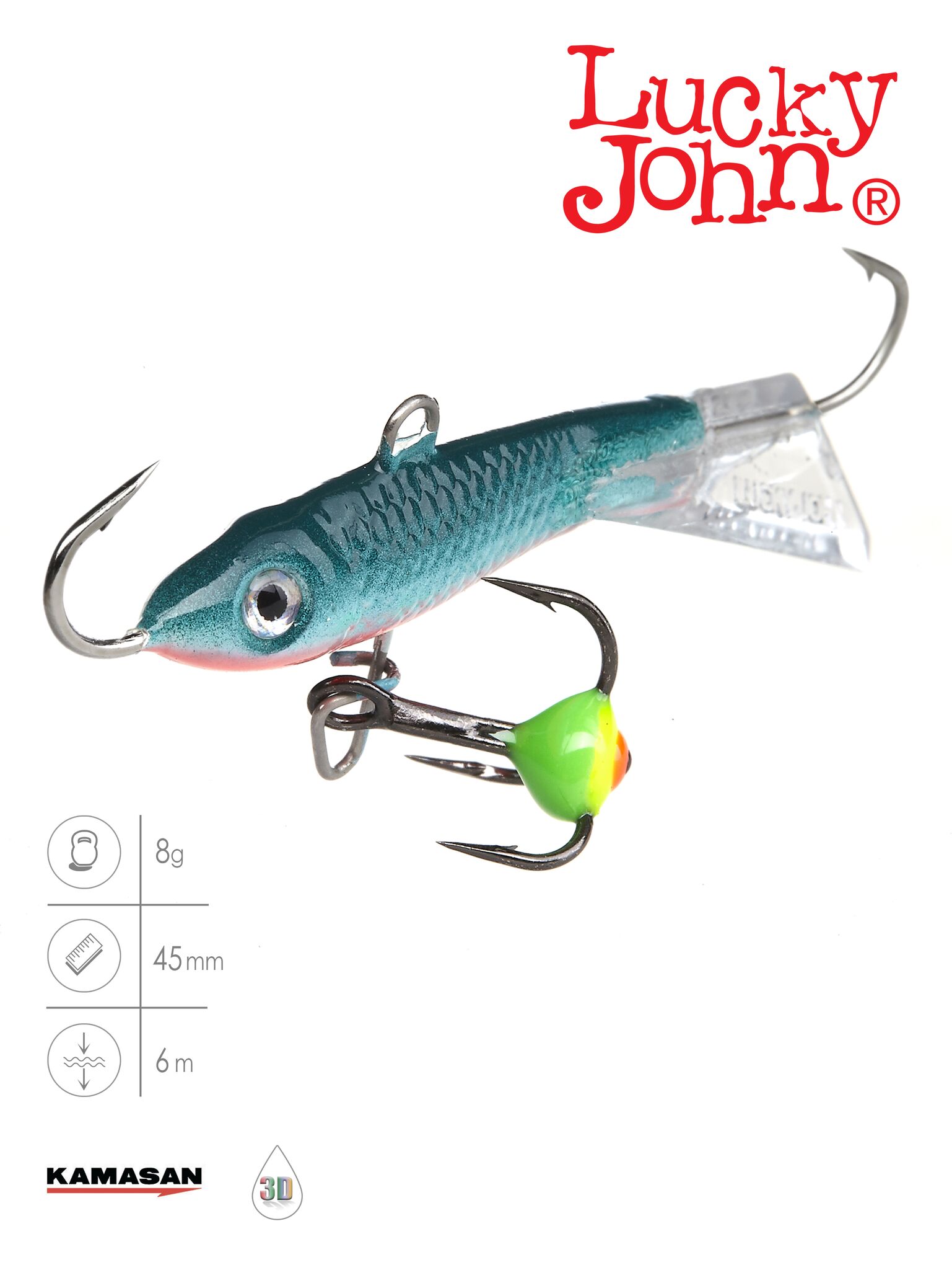 Балансир Lucky John CLASSIC 4.5 з тр. 50мм/54 блістер