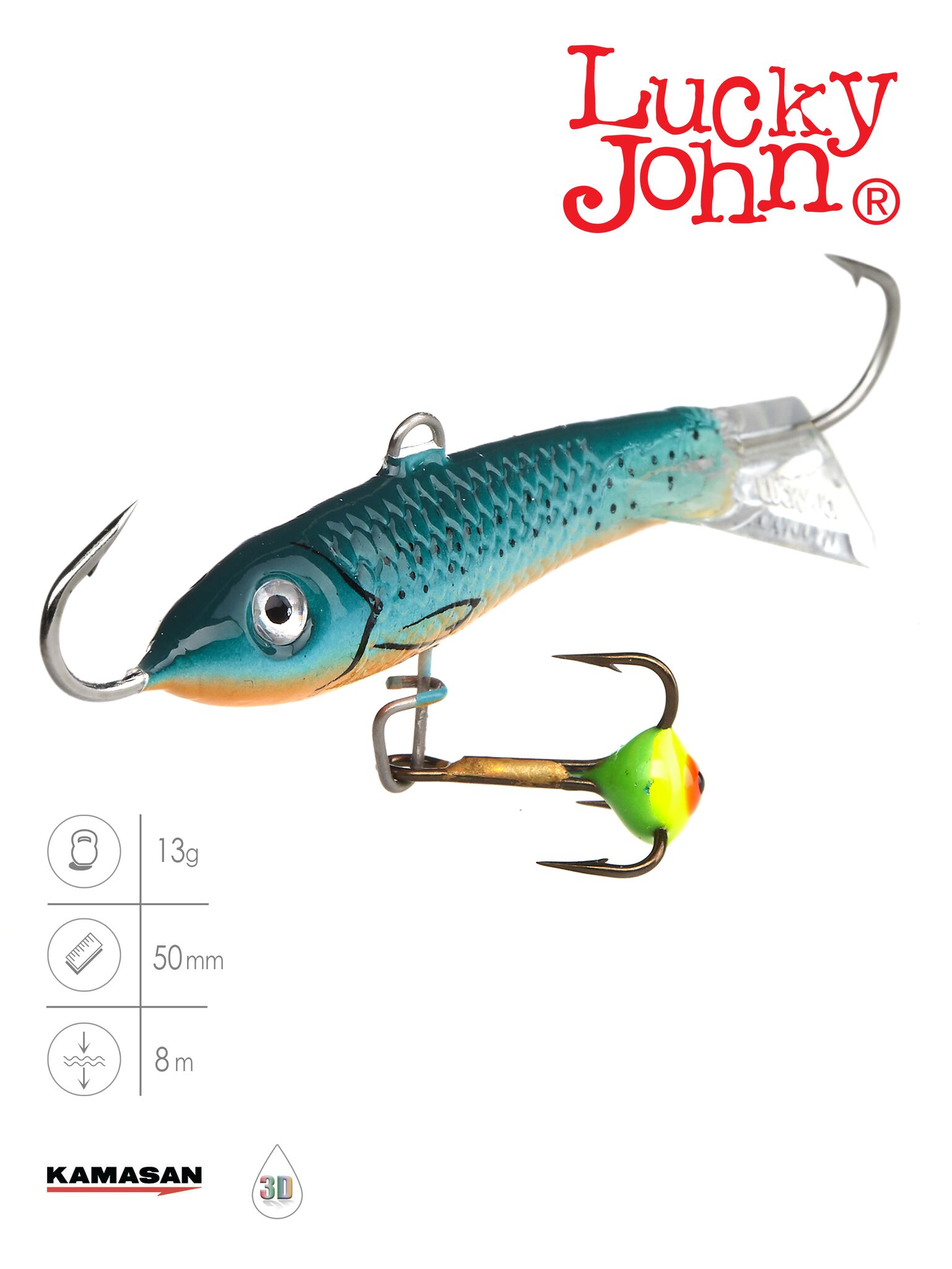 Балансир Lucky John CLASSIC 5 с тр. 50мм/53 блистер