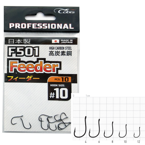 Крючки Cobra Pro FEEDER сер.F501 разм.012 10шт.