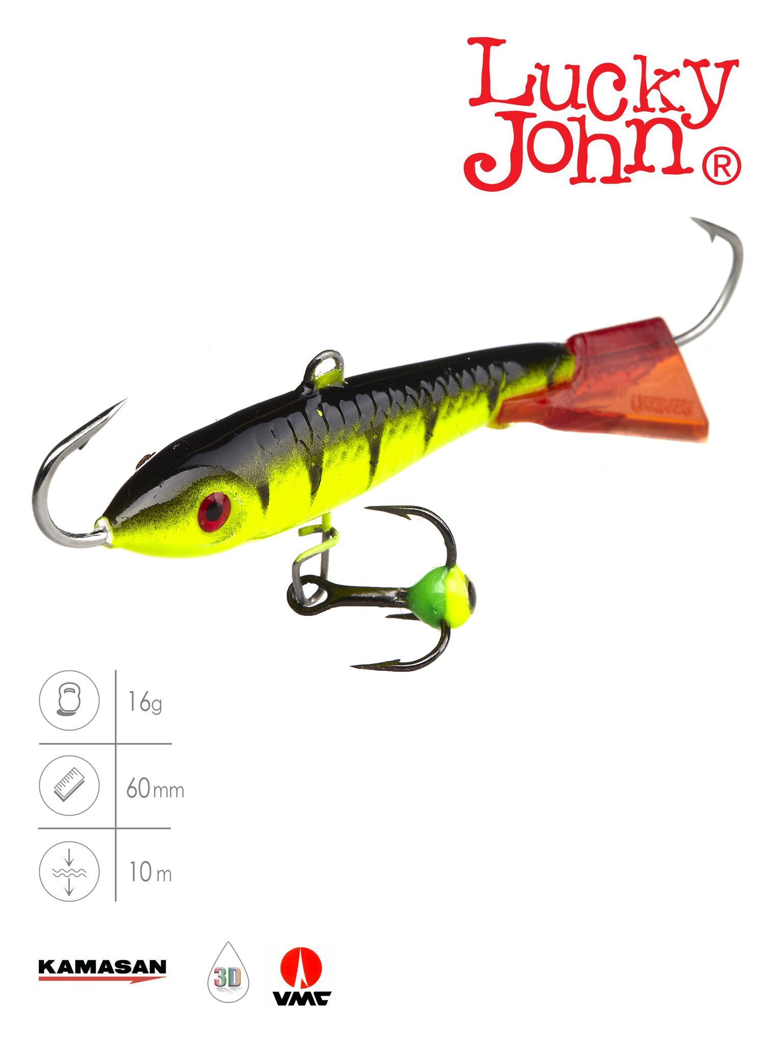 Балансир Lucky John CLASSIC 6 с тр. 60мм/31RT блистер