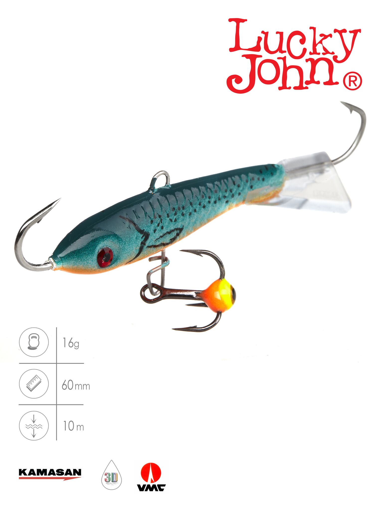 Балансир Lucky John CLASSIC 6 с тр. 60мм/53 блистер