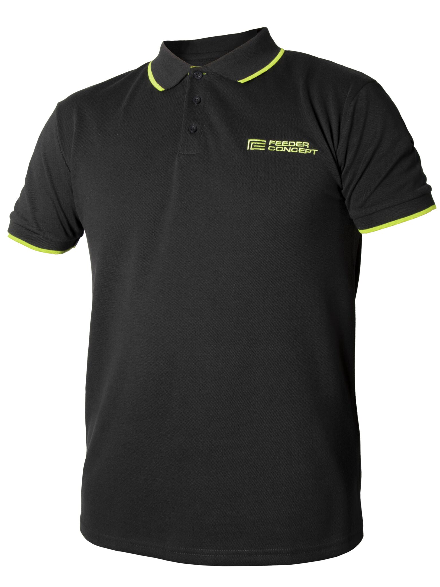 Футболка поло "FEEDER CONCEPT" BLACK (PL / бавовна, чорна) S