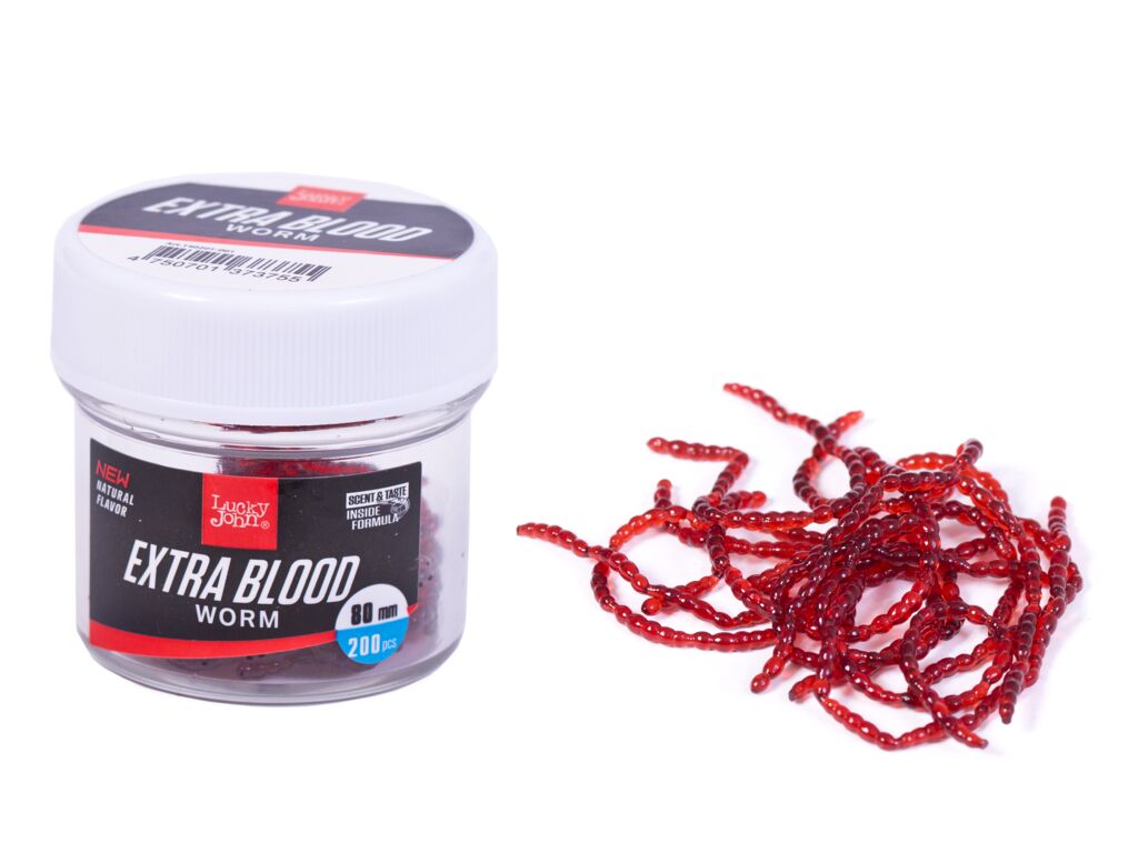 Насадки искусственные съедобные LJ Pro Series EXTRA BLOOD WORM XL мотыль 160шт.