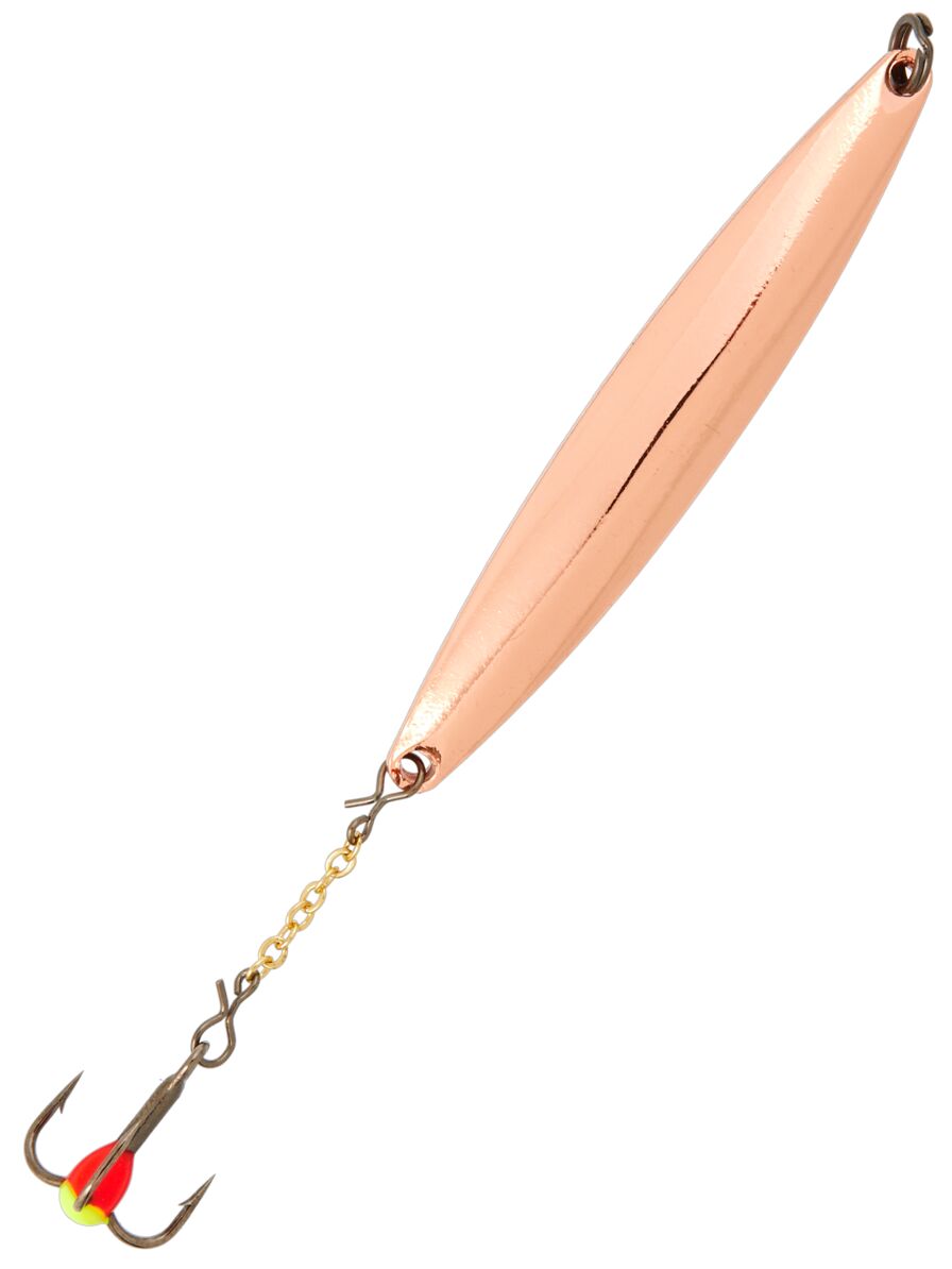 Блесна вертикальная зимняя Lucky John NAIL BLADE с цепочкой и тройником 45мм C блистер