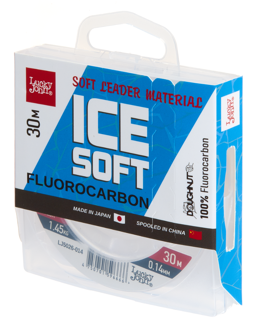 Леска моно. Lucky John ICE SOFT FLUOROCARBON 030м/014