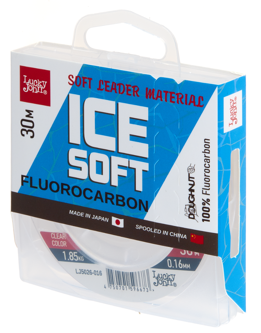 Леска моно. Lucky John ICE SOFT FLUOROCARBON 030м/016