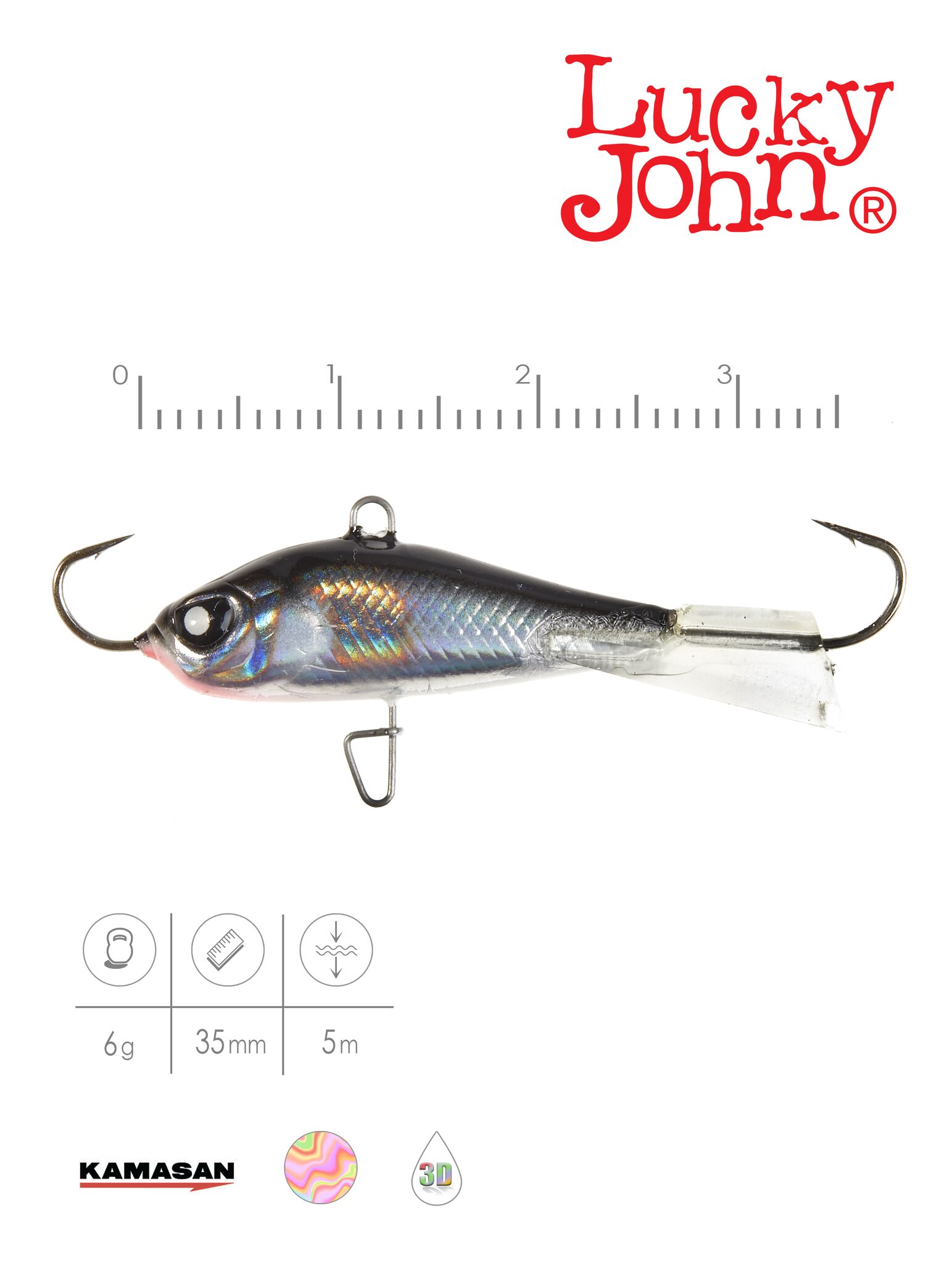 Балансир Lucky John BALTIC 3 25мм/13H, фото 7