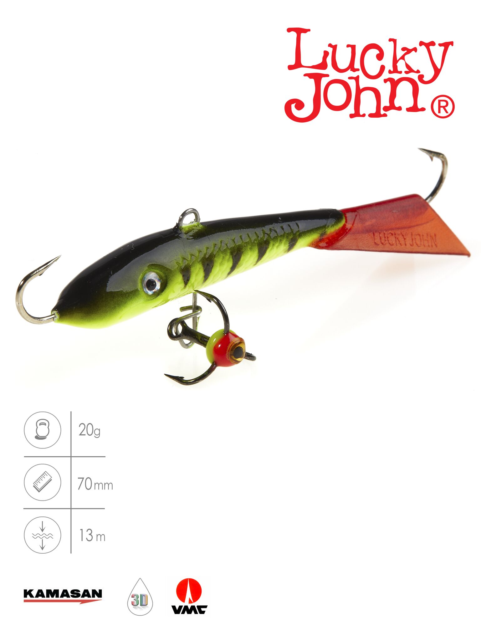 Балансир Lucky John FIN 5 с тр. 70мм/31RT блистер