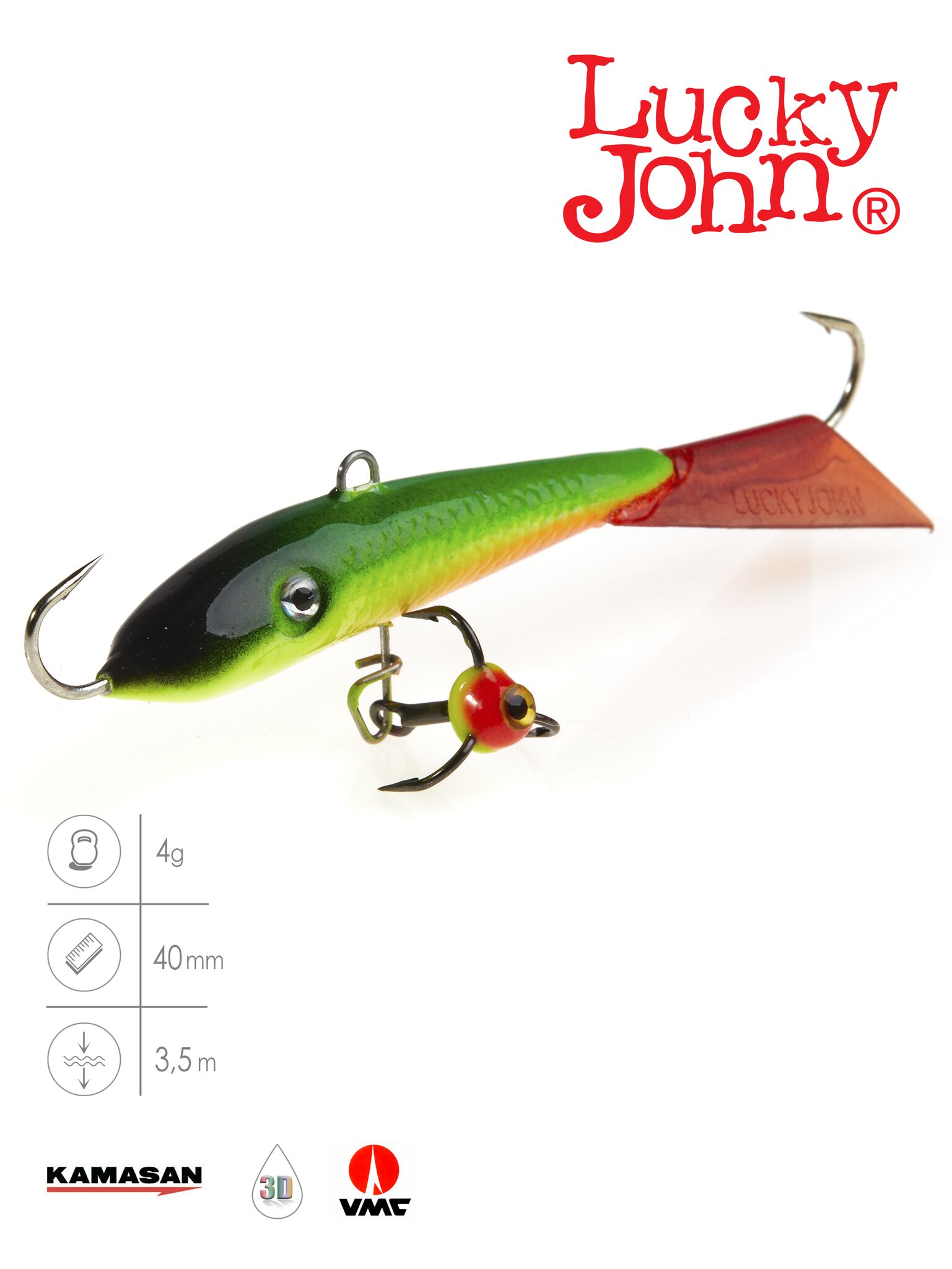 Балансир Lucky John FIN 3 із тр. 40мм/26RT блістер