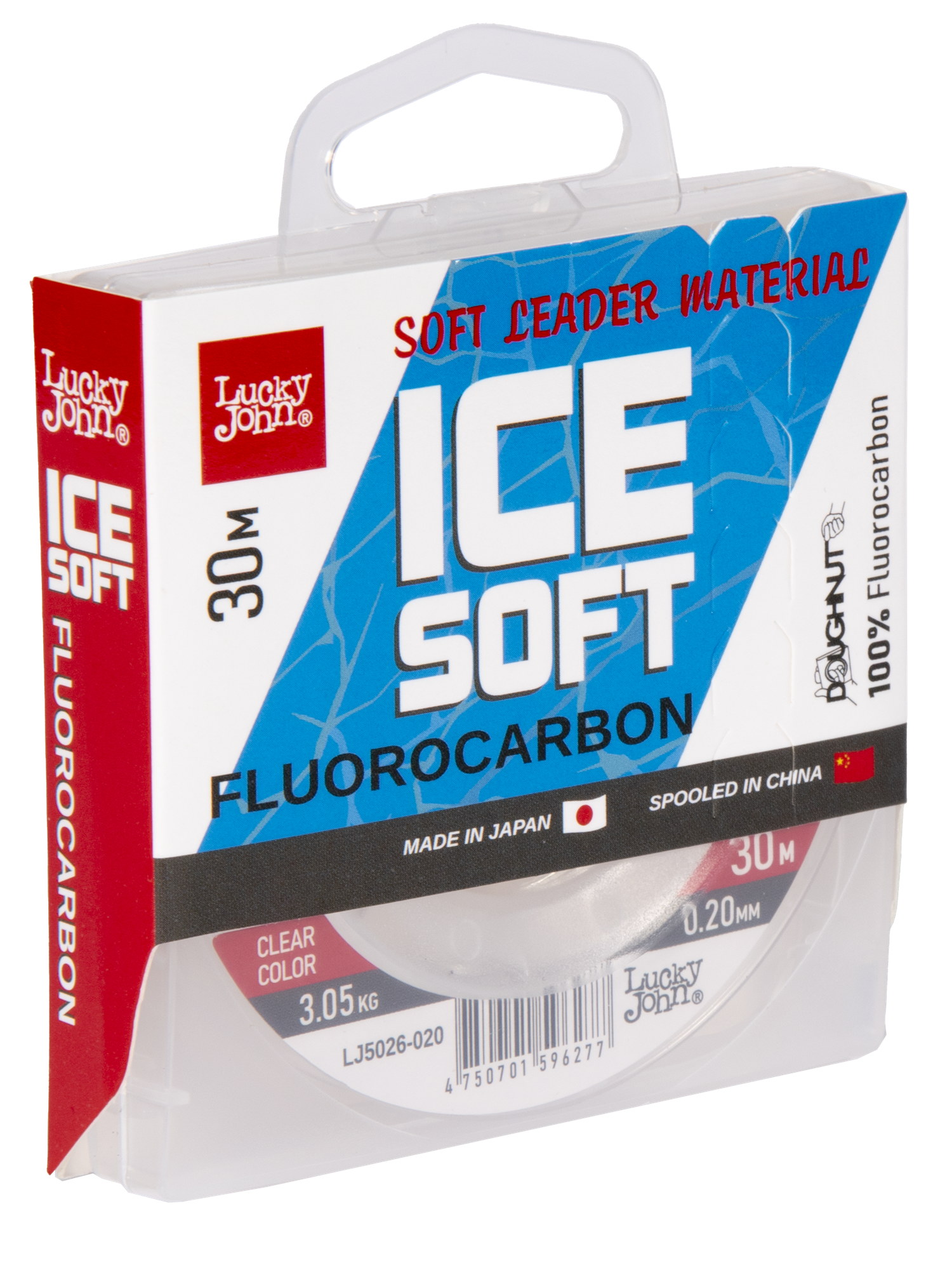 Леска моно. Lucky John ICE SOFT FLUOROCARBON 030м/020