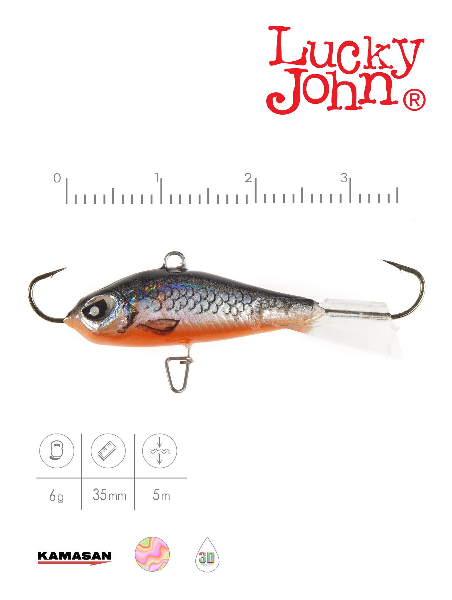 Балансир Lucky John BALTIC 3 25мм/47H, фото 4