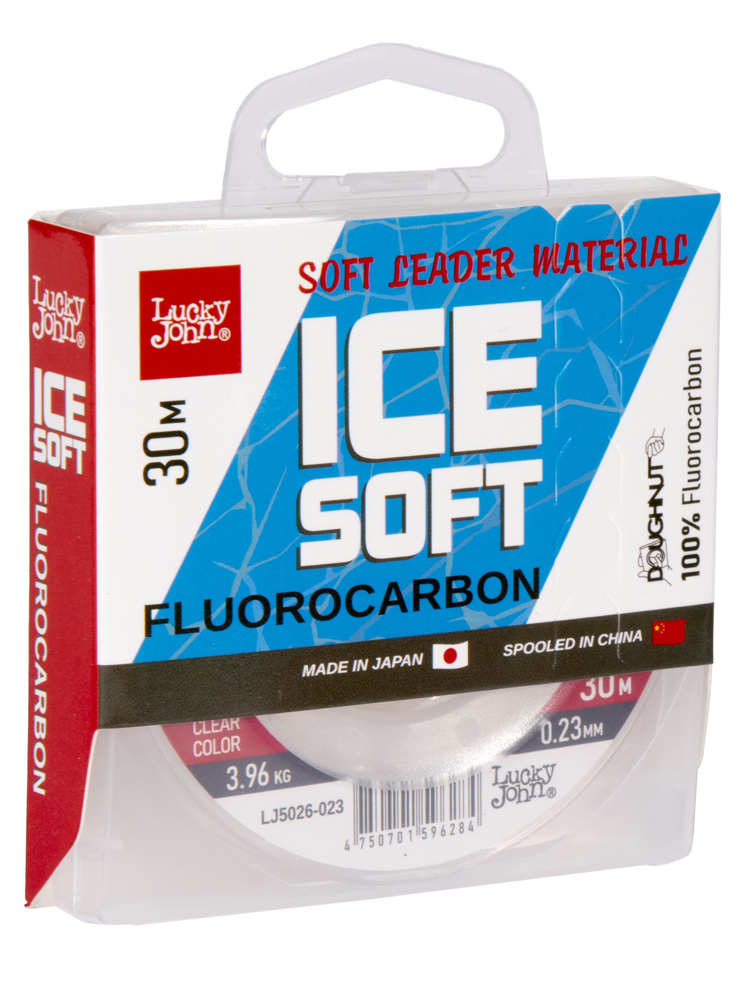Леска моно. Lucky John ICE SOFT FLUOROCARBON 030м/023