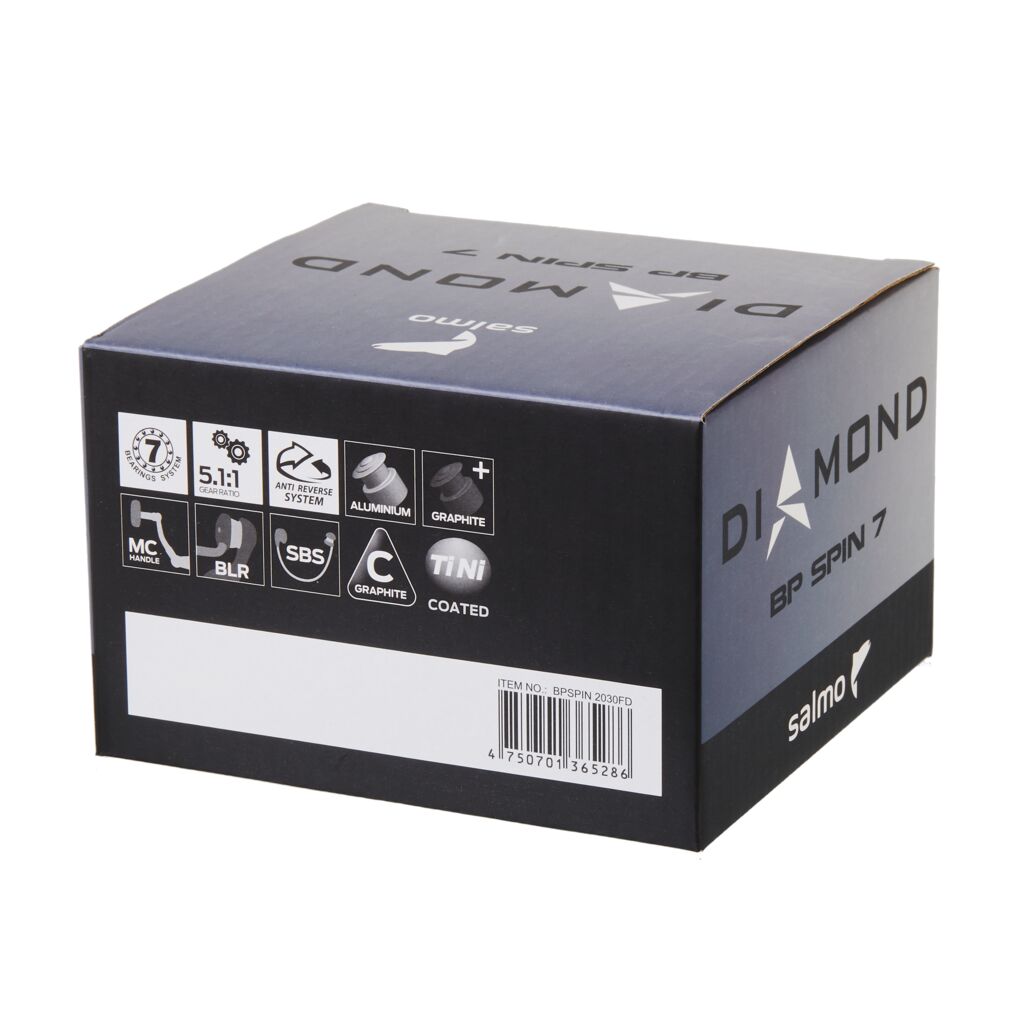 Котушка безінерц. Salmo Diamond BP SPIN 7 (280g/ 5,1:1/ 6+1) 4000FD, фото 10