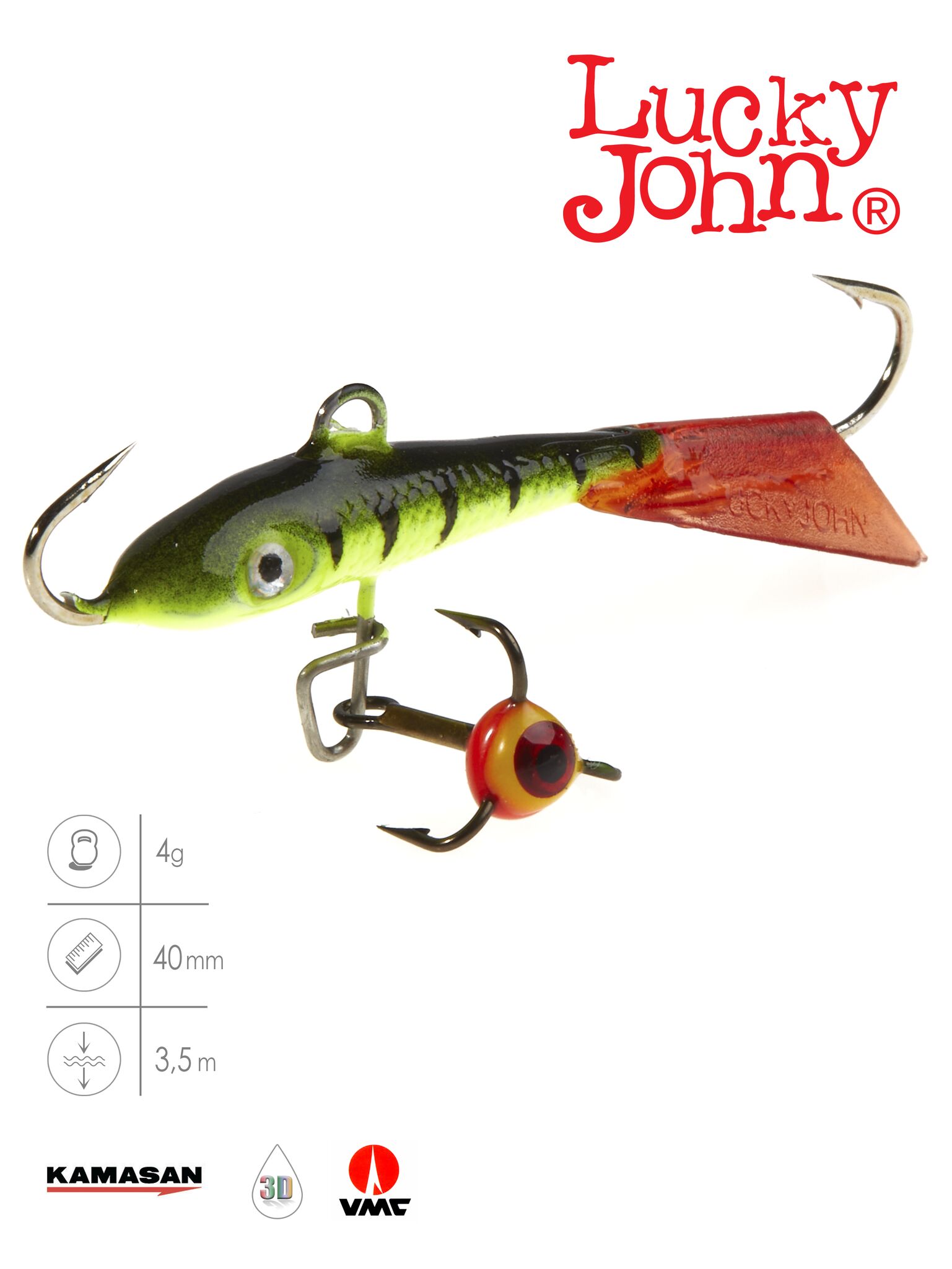 Балансир Lucky John FIN 3 із тр. 40мм/31RT блістер