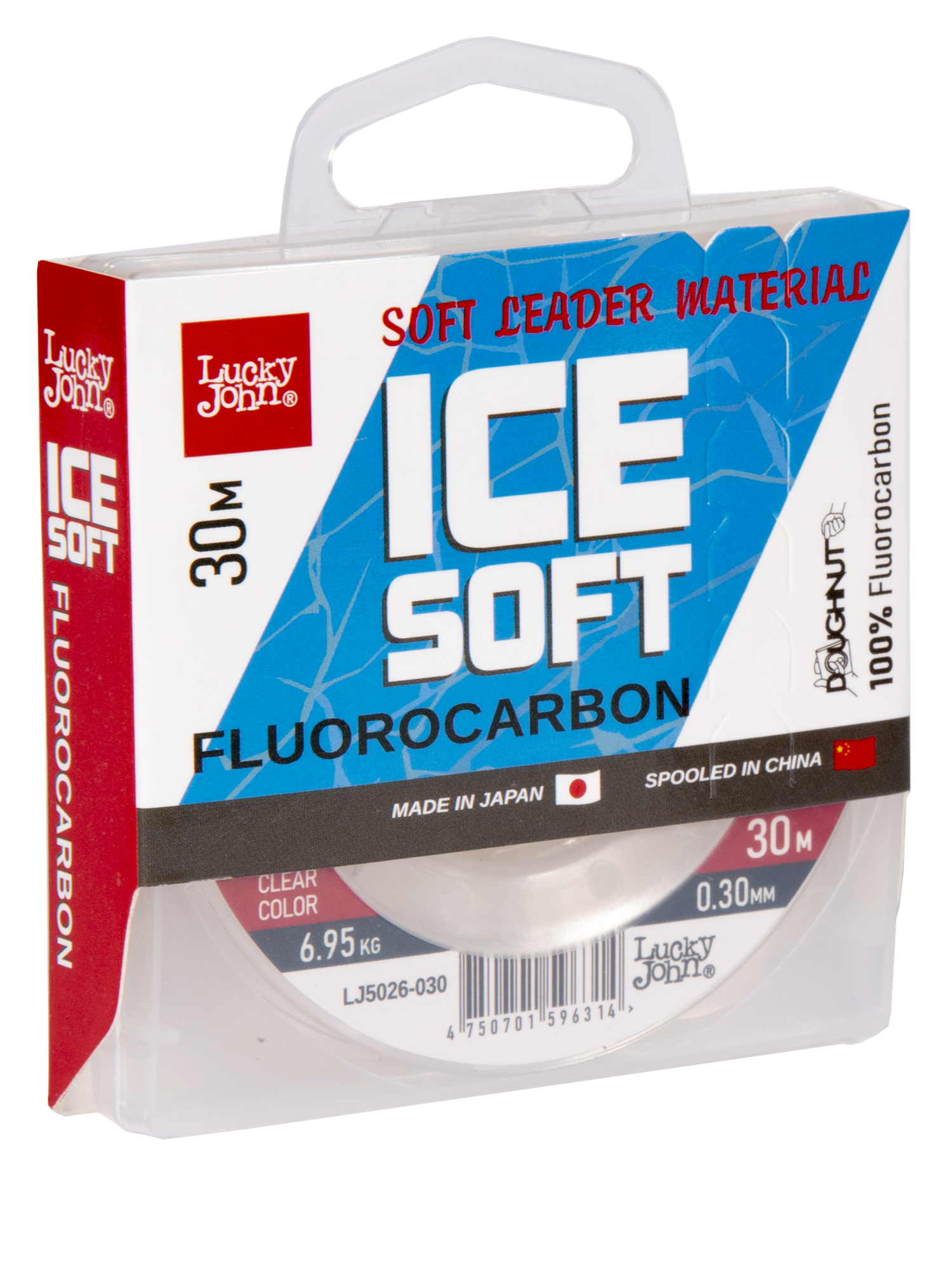 Леска моно. Lucky John ICE SOFT FLUOROCARBON 030м/030