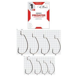 Крючки офсетные Cobra L-WORM сер. CO503 разм.K02/0 3шт. CO503-K020 фото