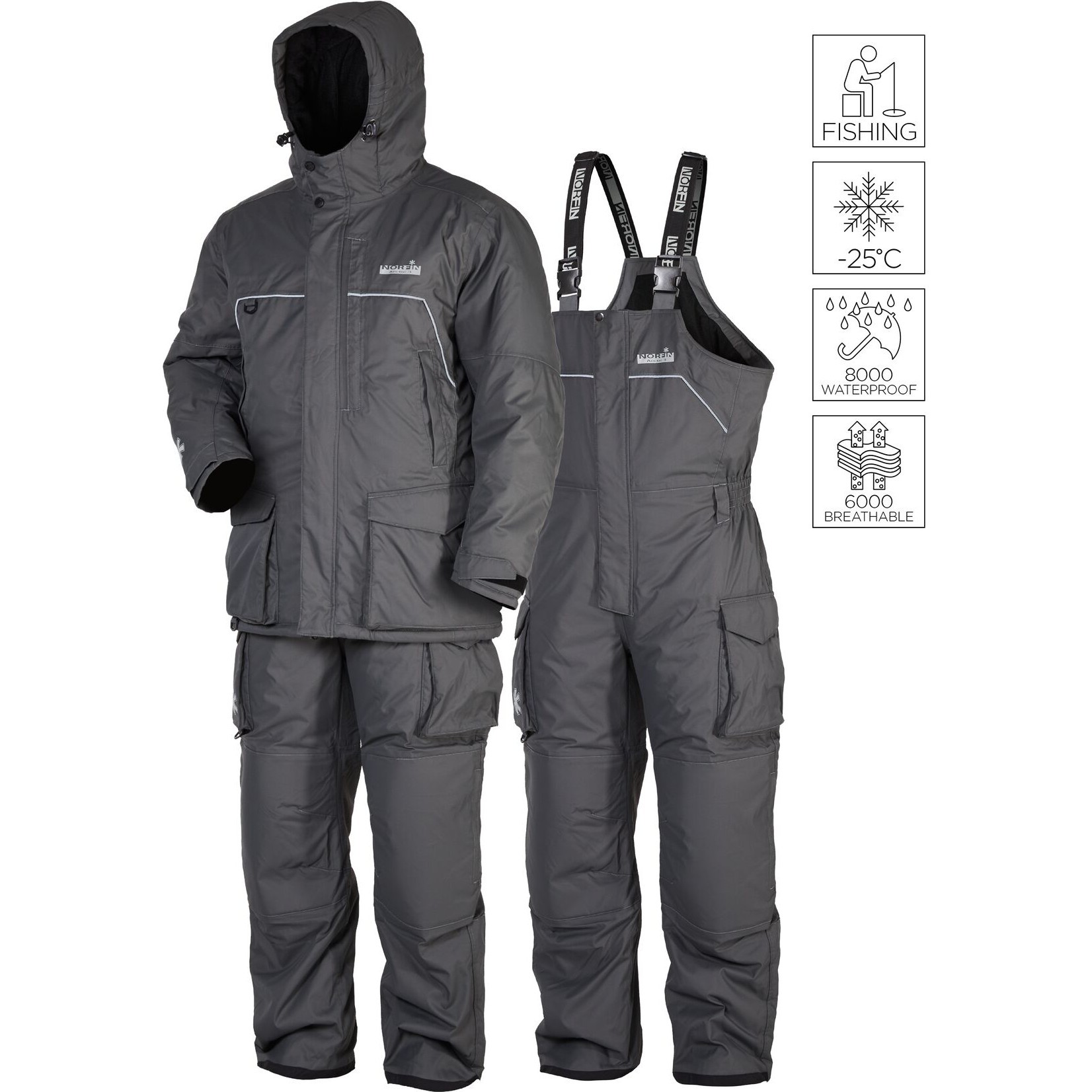 Костюм зимний Norfin Arctic 3 (-25) p.XL серый (423004-XL)