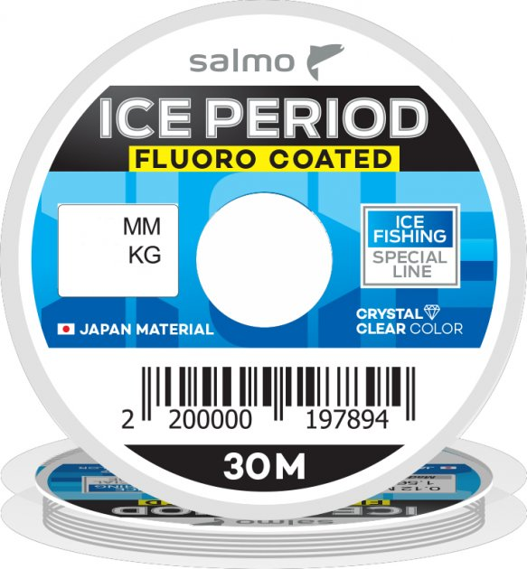 Жилка моно з флюорокарб.покриттям Salmo ICE PERIOD FLUORO COATED 0,12 / 30м *10