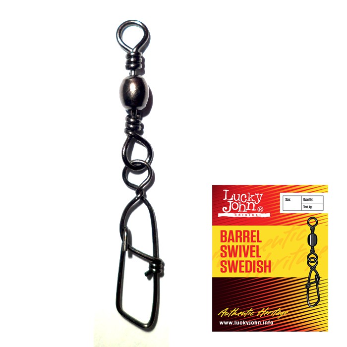 Застібка+вертлюг LJ BARREL SWIVEL SWEDISH
