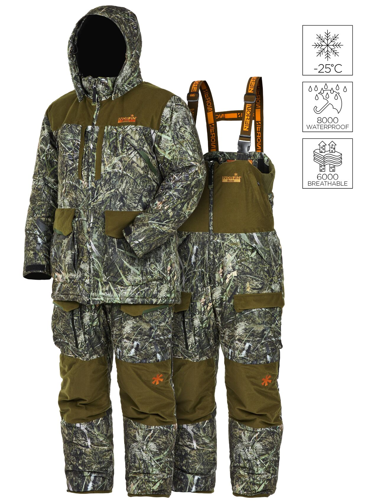 Костюм зимовий мембран. Norfin BOAR CAMO -25°/ 6000мм / M