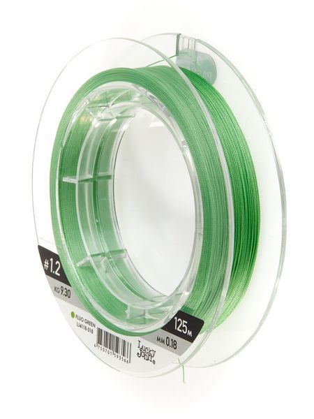 Шнур плетёный Lucky John Vanrex х8 BRAID Fluo Green 125/018 LJ4118-018 фото