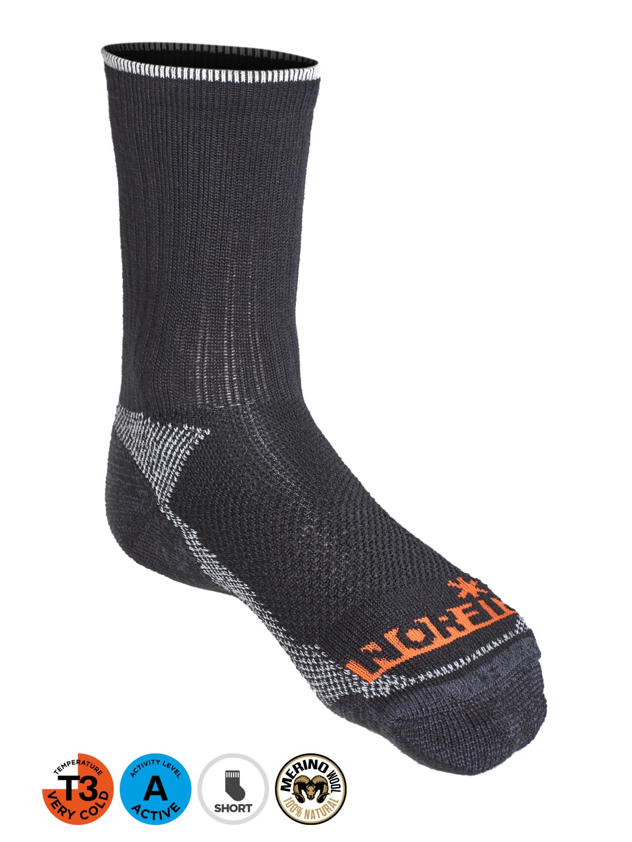 Шкарпетки Norfin NORDIC MERINO LIGHT T3A (35% вовна, 35% акр., 22% нейл., 8% еласт.) р.XL(45-47)