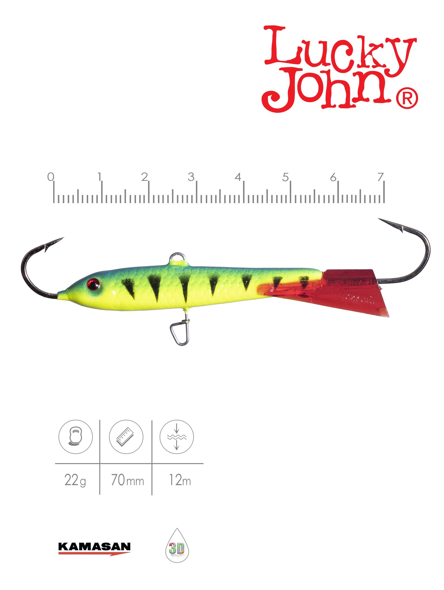 Балансир Lucky John CLASSIC 7 70мм/36RT, фото 2
