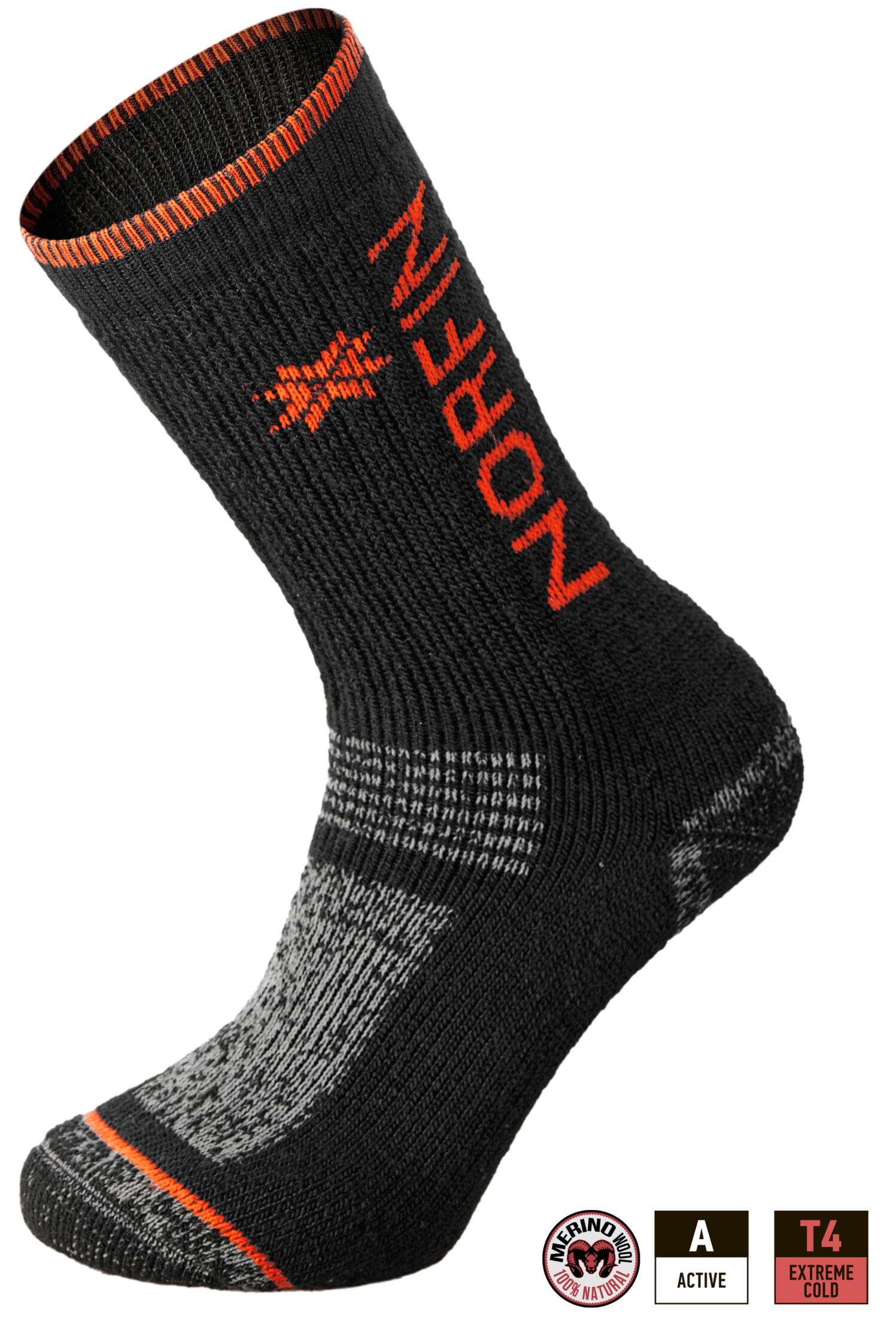 Шкарпетки Norfin T4A ARCTIC MERINO CREW (38% вовна, 38% акрил, 20% Ny, 4% эласт) р.L(42-44)