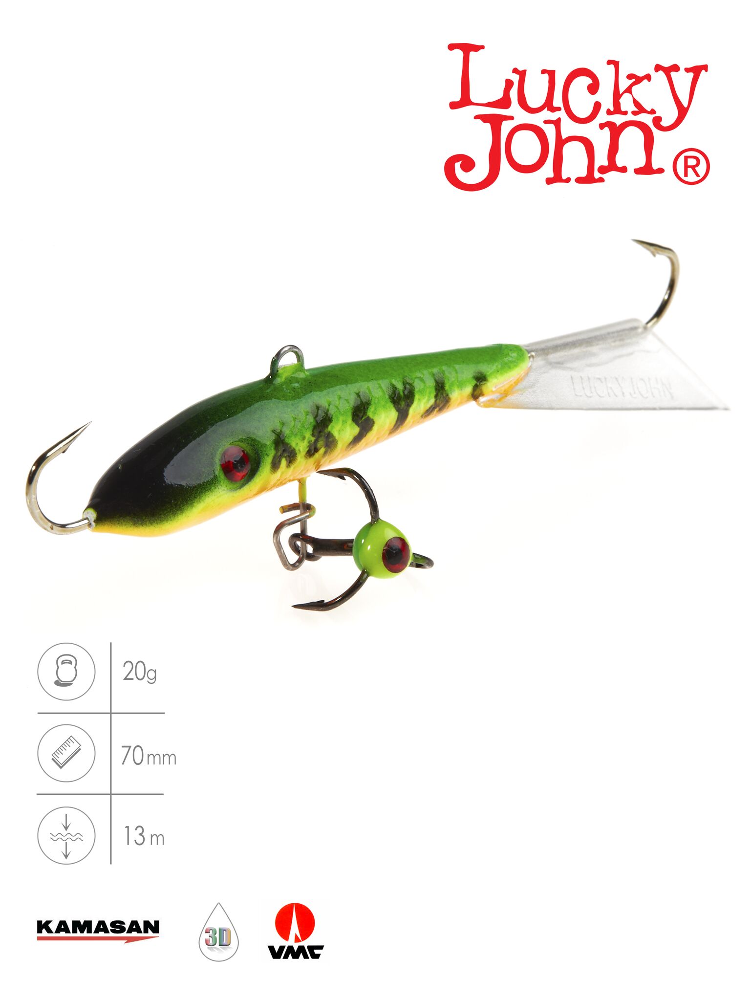 Балансир Lucky John FIN 5 із тр. 70мм/20 блістер