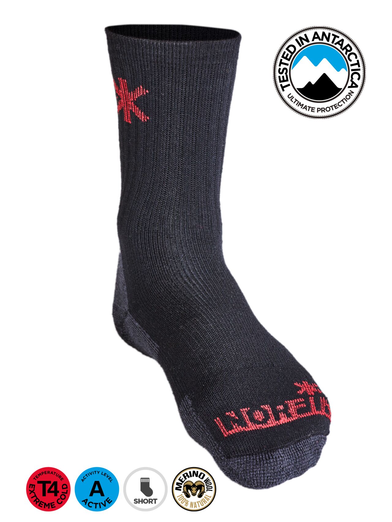 Шкарпетки Norfin MERINO ARCTIC MIDWEIGHT T4A (80% вовна, 15% нейл., 5% спанд.) р.L(42-44)