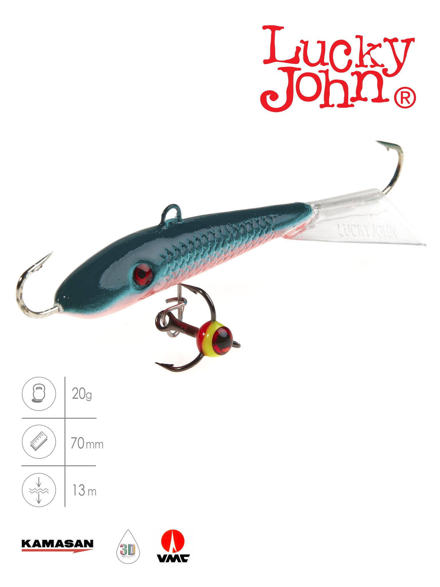 Балансир Lucky John FIN 5 із тр. 70мм/54 блістер