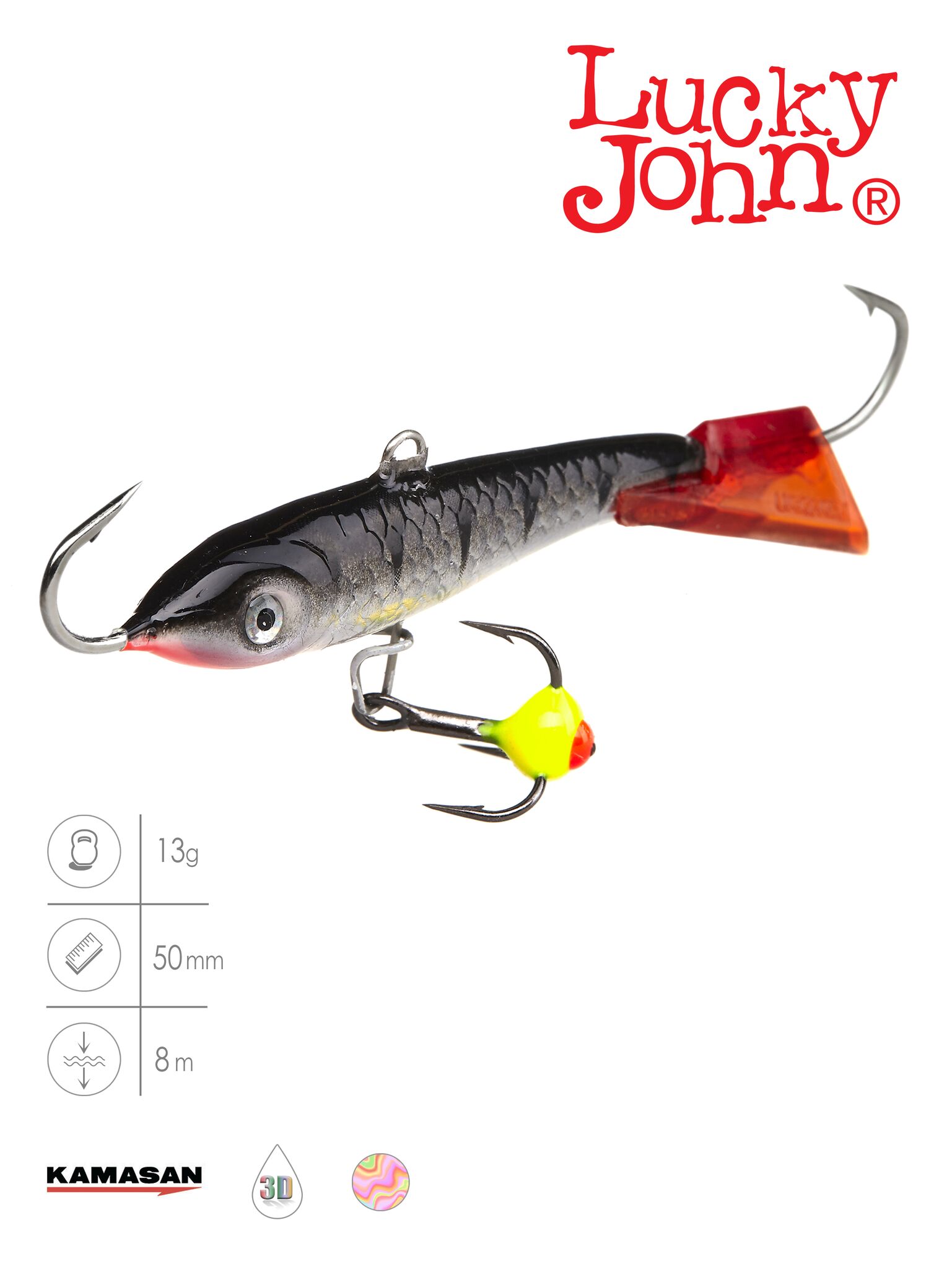 Балансир Lucky John CLASSIC 5 с тр. 50мм/12HRT блистер