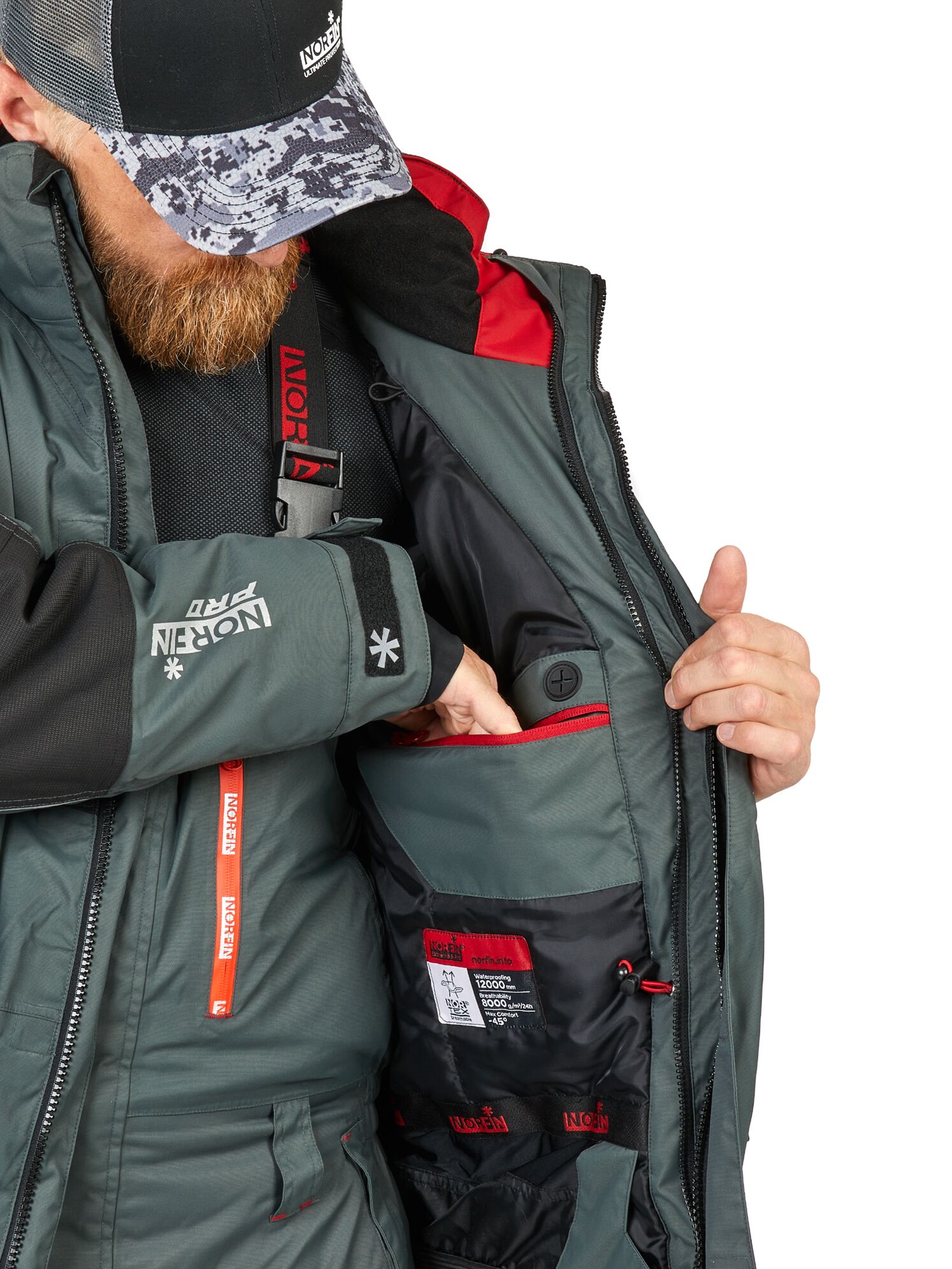 Костюм зимовий мембран. Norfin EXTREME 5 PRO -45°/ 12000мм / M, фото 5