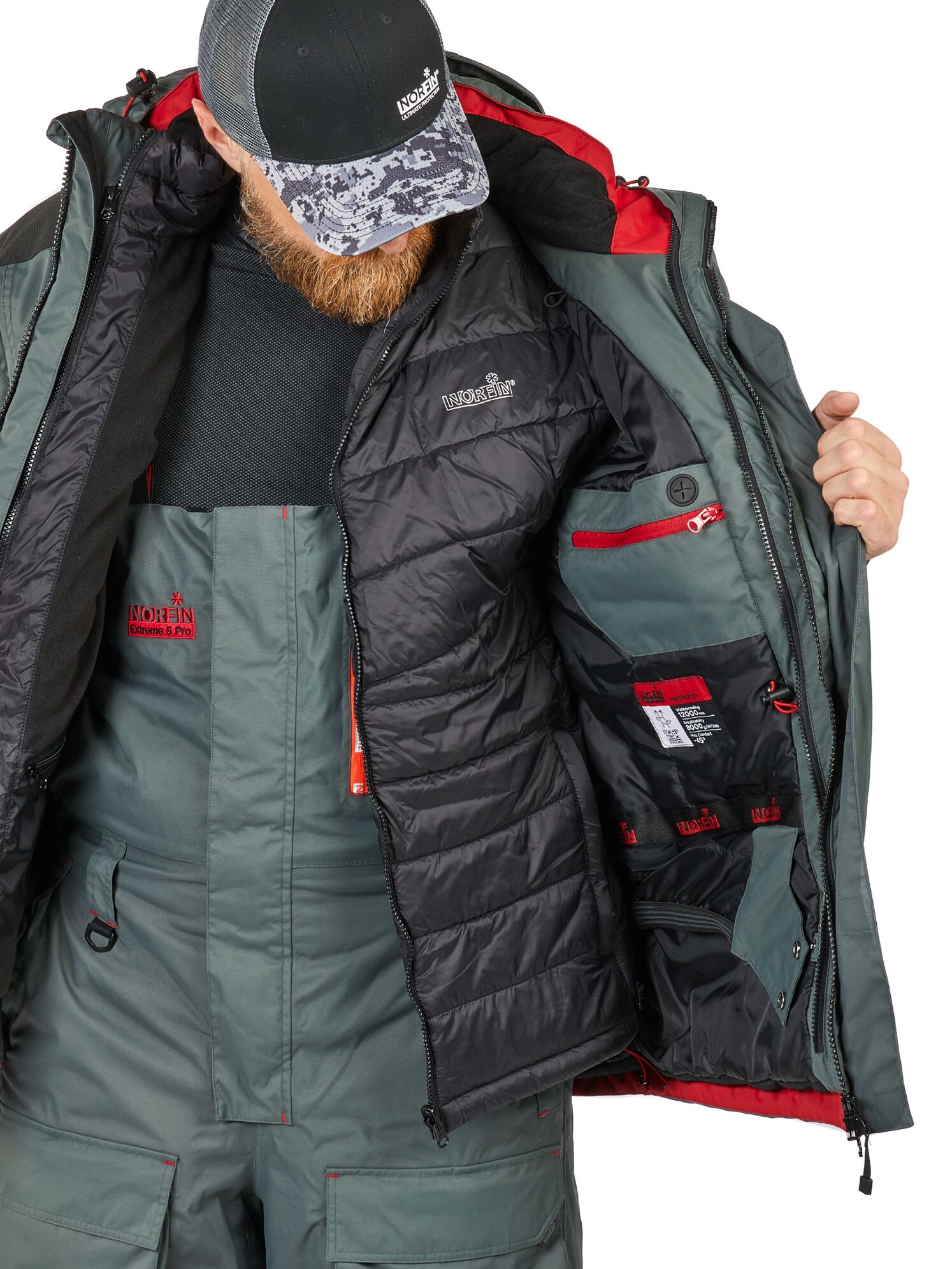Костюм зимовий мембран. Norfin EXTREME 5 PRO -45°/ 12000мм / M, фото 9
