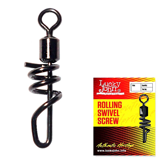 Застібка+вертлюг LJ ROLING SWIVEL SCREW K010